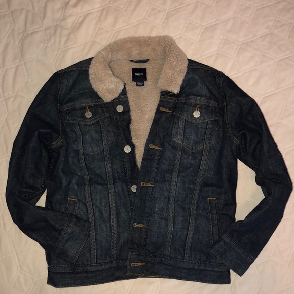 sherpa lined denim jacket boys